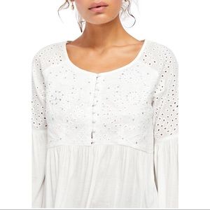 White Eyelet Women's Top